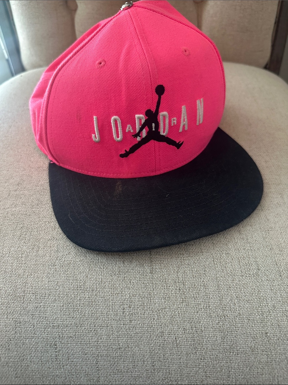 Jordan Pink and Black Jumpman Snapback Hat